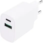 Grab 'n GO thuislader USB-A+USB-C Wit