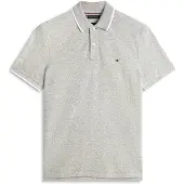 Tommy Hilfiger Heren Polo's & T-shirts Cotton Linen Pique Reg Polo - Grijs - Maat L