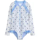 Next Badpak lichtblauw / donkerblauw / groen / wit