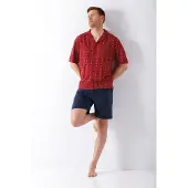 Hajo Rode doorknoop heren shortama | Maat 52