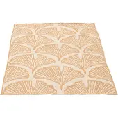 J-Line vloerkleed Buiten Bladeren - polypropyleen - wit/naturel