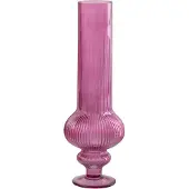 J-Line vaas Ada Geribbeld - glas - fuchsia - medium