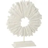 J-Line Cirkel Rond Polyresin Wit