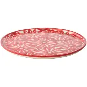 J-Line bord Bloemen - keramiek - rood