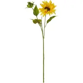 J-Line bloem Zonnebloem - textiel - geel - 6 stuks