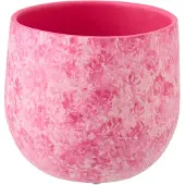 J-Line bloempot - keramiek - roze/wit - large