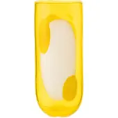 J-Line vaas Mona - glas - transparant/geel - large