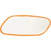 J-Line spiegel Onregelmatig - polyresin - hout - oranje