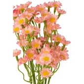 J-Line gypsophila - kunststof - wit/roze - set van 2