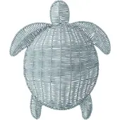 J-Line wanddecoratie Schildpad - ijzer - donkerblauw - large