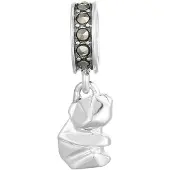 Cavill - Zilveren Hanger Panda Motief - 925 Sterling Zilver Geoxideerd - 10 Marcasieten Rond Slijpsel - 0,083 Ct Pave Sieraad Elegant