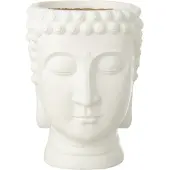 J-Line bloempot Boeddha - polyresin - wit - large