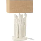J-Line tafellamp Figuren - polyresin - wit/naturel
