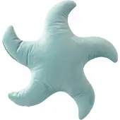 J-Line kussen Zeester - polyester - turkoois