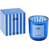 J-Line geurkaars Azul - Salt & Waves - glas - blauw - small