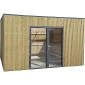 Solid Tuinhuis - Superia Vertico Nisa - Vuren - Geïmpregneerd - 304,6x408,6x240,5cm