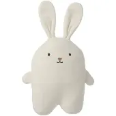 J-Line decoratie Konijn - polyester - wit - small