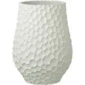 J-Line bloempot Inkepingen + Buiten zand - steen - wit - large