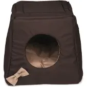 COMFY Multifunctioneel honden en kattenhuisje 3-in-1 43x43x39 cm | sofa, huisje en kussen | diverse kleuren Brun/beige