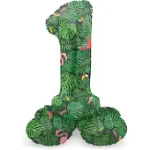 Folat - Staande folieballon Cijfer 1 Jungle Vibe - 41 cm
