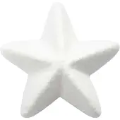 Packlinq Sterren, b: 6 cm, wit, styropor , 50stuks