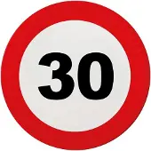 Funny fashion Feestbordjes 30 jaar stopbord