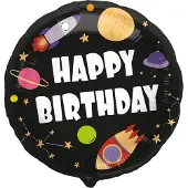 Folat - Folieballon 'Happy Birthday!' Raket - 45 cm