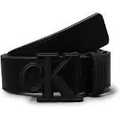 Calvin Klein Riem 'Kids' Tonal Logo Buckle' zwart