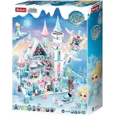 Sluban Girls Dream IJskasteel voor Winterfeeën bouwspeelgoed kinderen vanaf 6 jaar – Constructiespeelgoed modelbouw sprookjeskasteel – bouwdoos met 1324 bouwstenen en 9 minifiguren – M38-B0789