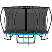 Thunder Tuin-trampoline, Ultra 488 cm (16 ft), interne veiligheidsnet, maximaal gewicht 150 kg, zwart, blauw