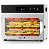 Vevor Voedseldroger met 6 roestvrijstalen trays