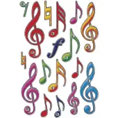 Herma Stickers muzieksleutel, Jewel - 10 stuks