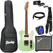 Fazley Sunset Series Tempest 90 Surf Green elektrische gitaar starterset