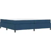 vidaXL - Boxspring - bed - met - matras - Blauw - 200 - x - 200 - cm - Stof
