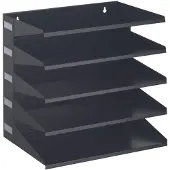 Durable sorteerrek, staal, 5 vakken, zwart