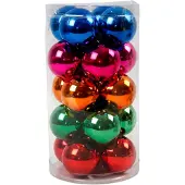 Creativ Company Kerstballen, d: 6 cm, sterke kleuren, 20 assorti