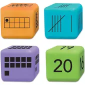 Learning Resources XL foam dobbelstenen getallen - meerdere weergaves (12 st.) - 6+