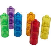 TickiT Transparante gekleurde potjes