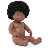Miniland African Down Syndrome Baby Doll 38 Cm Zwart Kinderen
