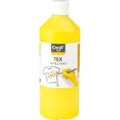 Creall Tex - Textiel- & Stoffenverf - Geel - 500ml - Machine wasbaar na fixatie - Voor T-shirts, jeans, schoenen, stoffen tassen, meubels en auto-interieurs/hemelbekleding - Gemaakt in NL - Glutenvrij