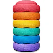 Stapelstein Rainbow Purple | Set van 6