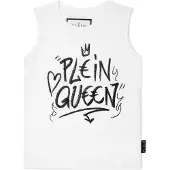 Philipp Plein Top 'Plein Queen' zwart / wit