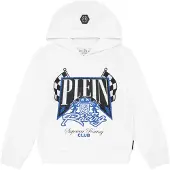 Philipp Plein Sweatshirt 'Racing Club' blauw / zwart / wit