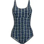 Regatta Dames Orla Kiely Poppy Badpak (Marineblauw)