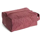 HAY Toilettas Grid Wash Bag Small Burgundy