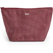 HAY Grid Pouch Medium | Burgundy
