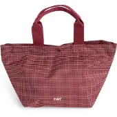 HAY Grid Everyday Bag Mini Burgundy