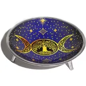 Ancient Wisdom - Decoratief dienblad - Antiek koperen offerbord met drievoudige maan - ritueel - altaar - spiritualiteit - decor - vintage - ornament