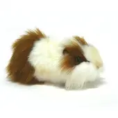 Hansa knuffel cavia - wit/bruin - 30 cm - knuffeldier - realistische knuffels - caviaknuffels