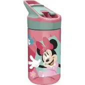 Stor Disney's Minnie Mouse Tritan Premium Drinkfles - 480 ml – Sluit goed af – Drinkfles voor kinderen – Roze/Groen